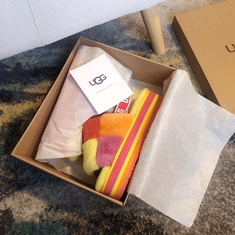 3490 Yellow Colorblock Platform Sandals