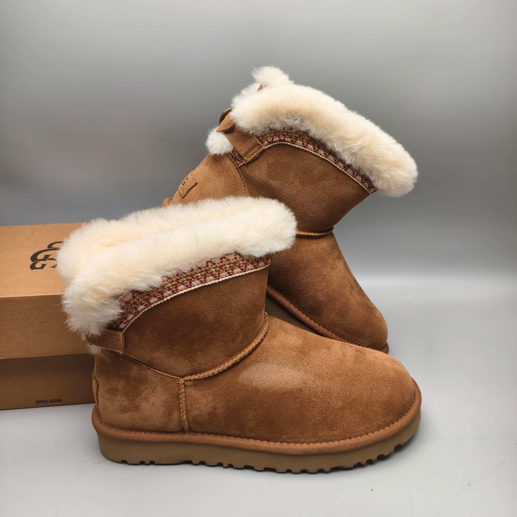 4517 Chestnut Folk-Inspired Back-Strap Shoes