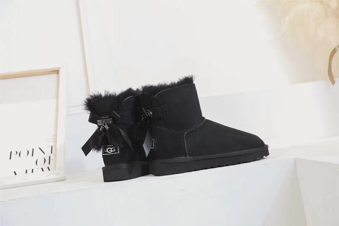 6503 Classic Black Three-Way Snow Boots