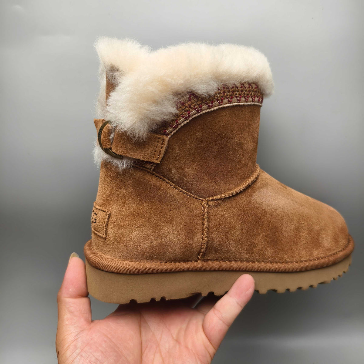 4517 Chestnut Folk-Inspired Back-Strap Shoes