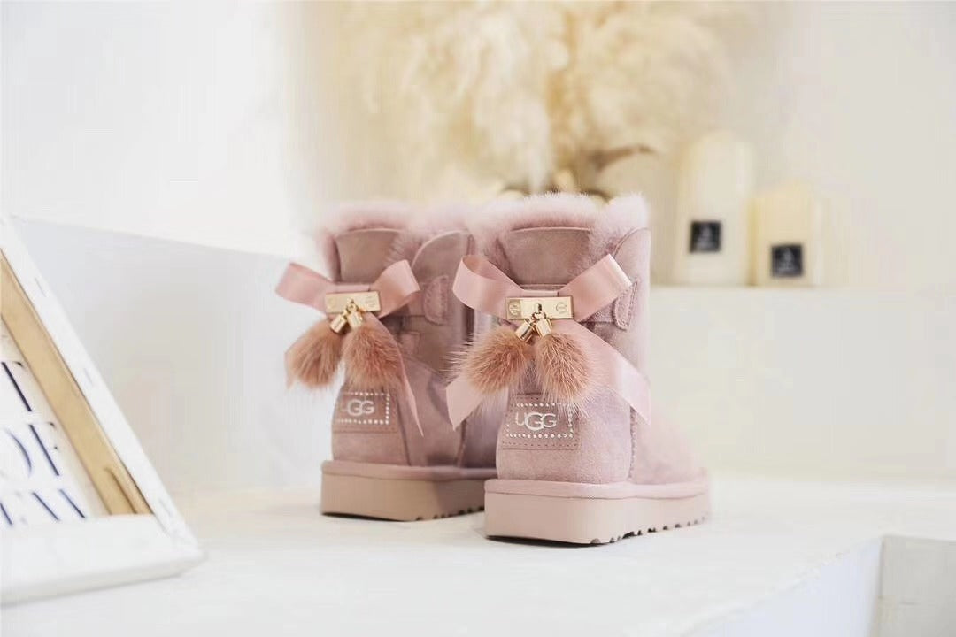 6503 Dusk Pink Three-Way Snow Boots