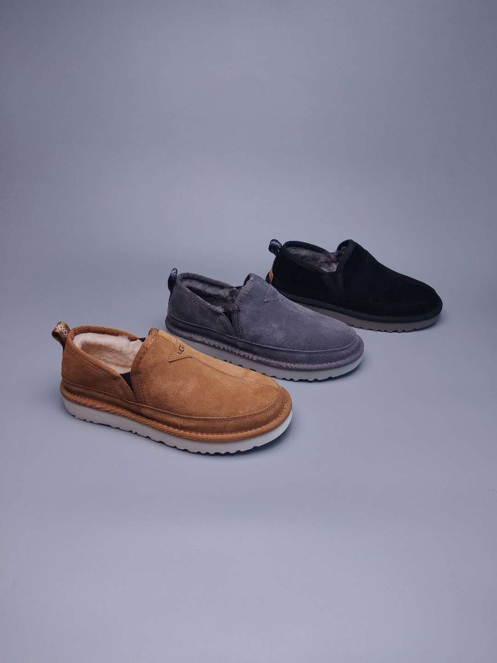 3455 Men's Gray Low-Top Slip-On Shoes