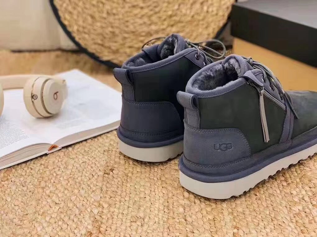 3883 Neum Dark Gray Zip-Up Shoes