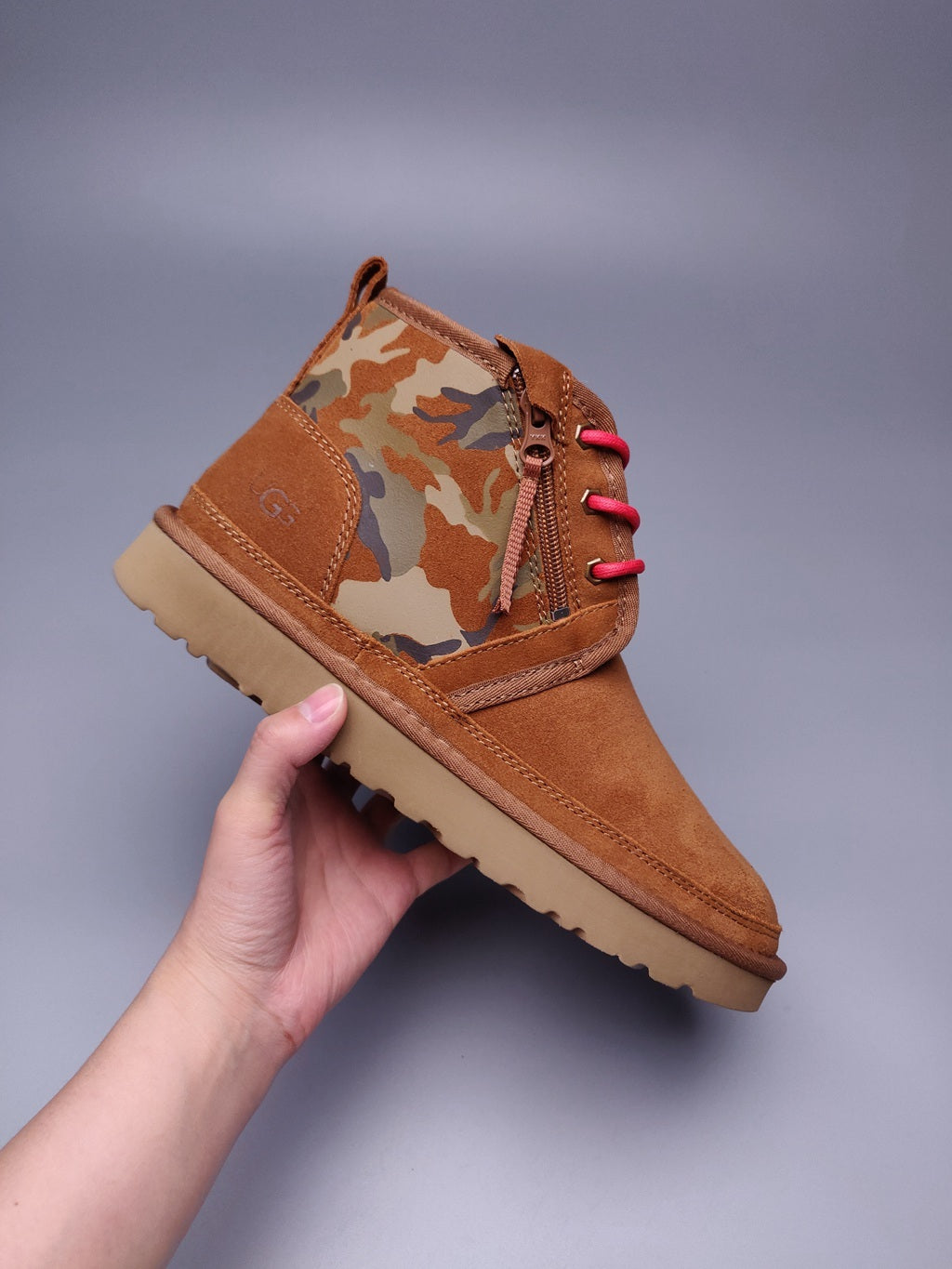 4193 Men's Chestnut Colorblock Camo Shoes