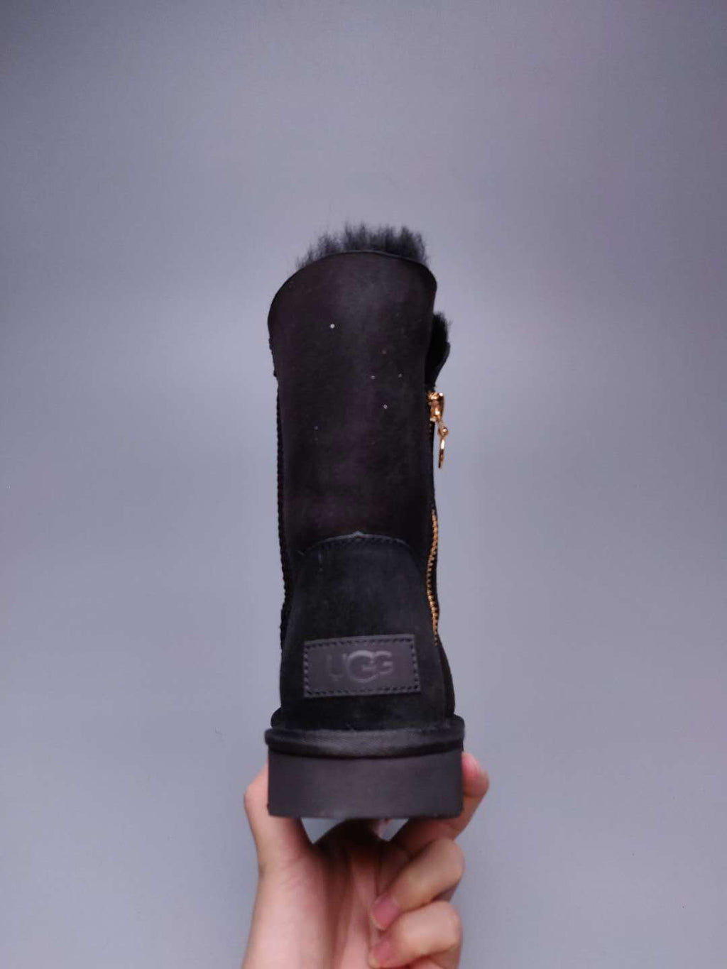 2480 Black Side-Zip Mid-Calf Boots