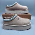 2553 / 2130 Beige Folk-Inspired Platform Casual Shoes