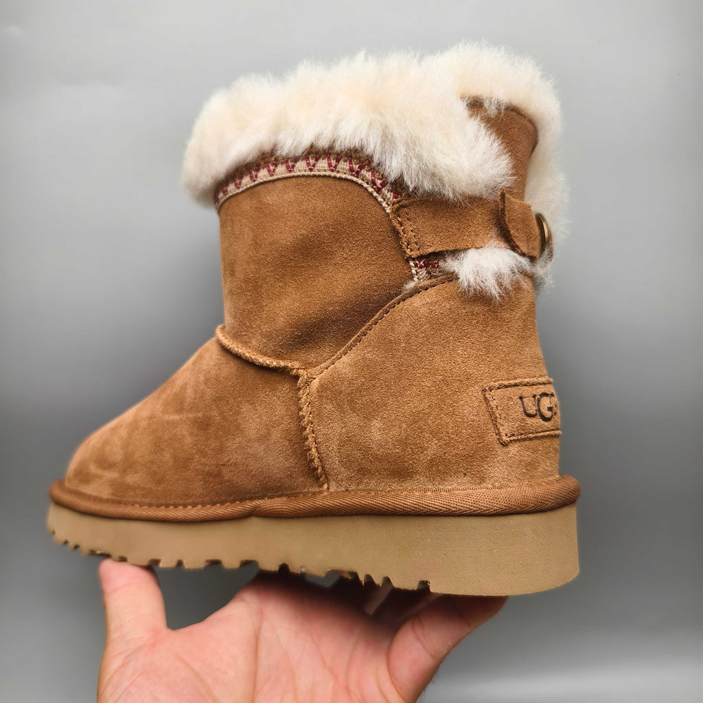 4517 Chestnut Folk-Inspired Back-Strap Shoes
