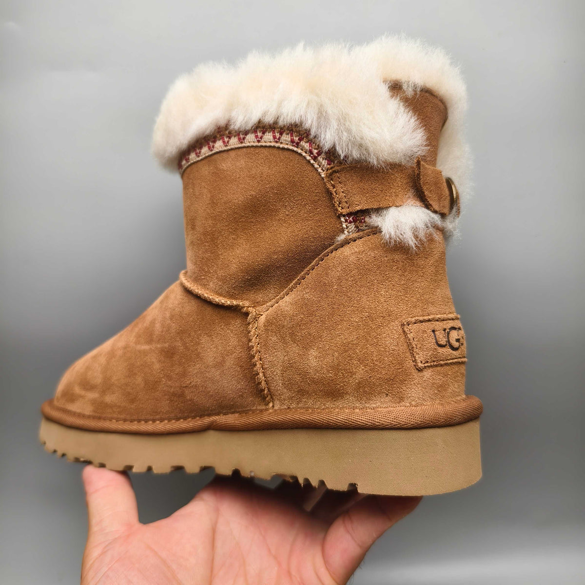 4517 Chestnut Folk-Inspired Back-Strap Shoes