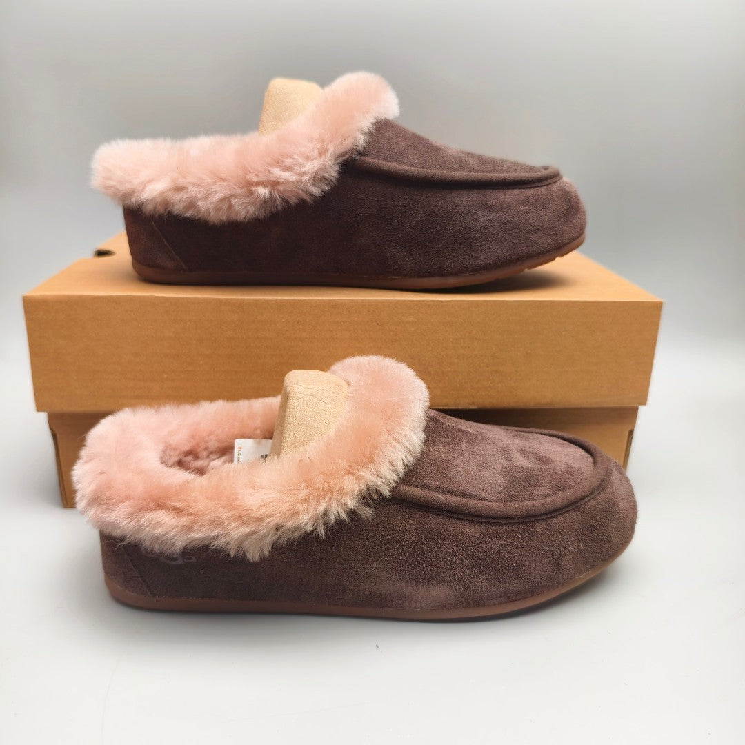 1391 Chocolate Brown Slip-On Casual House Shoes