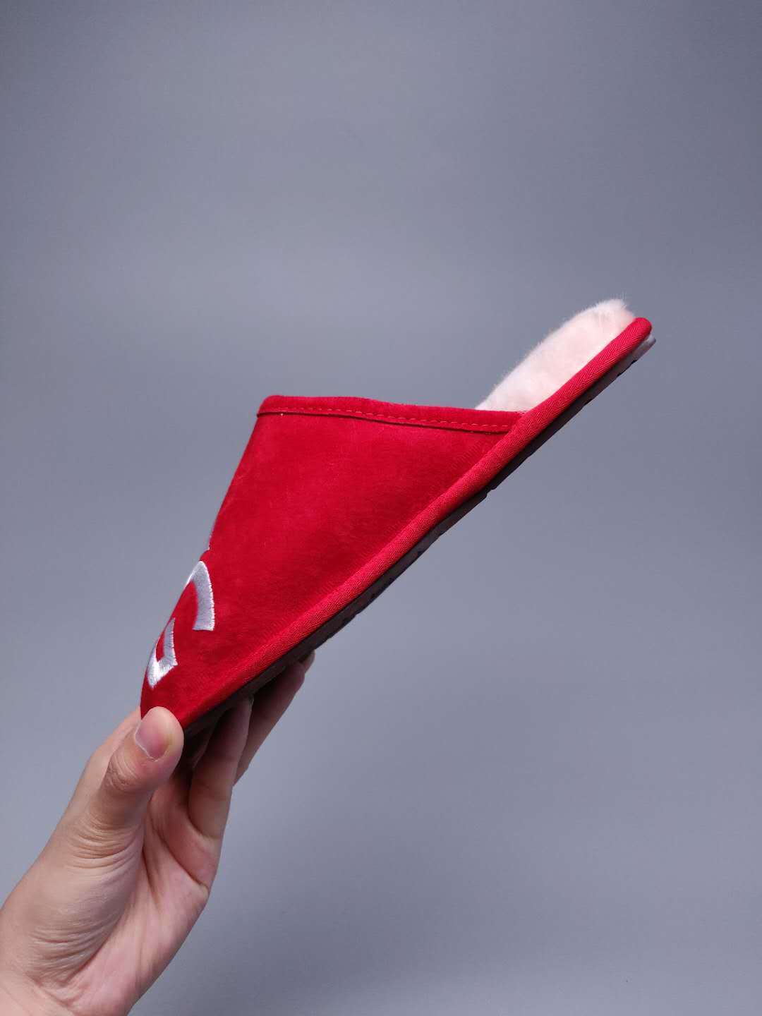 2593 Big G Bright Red Indoor Slippers