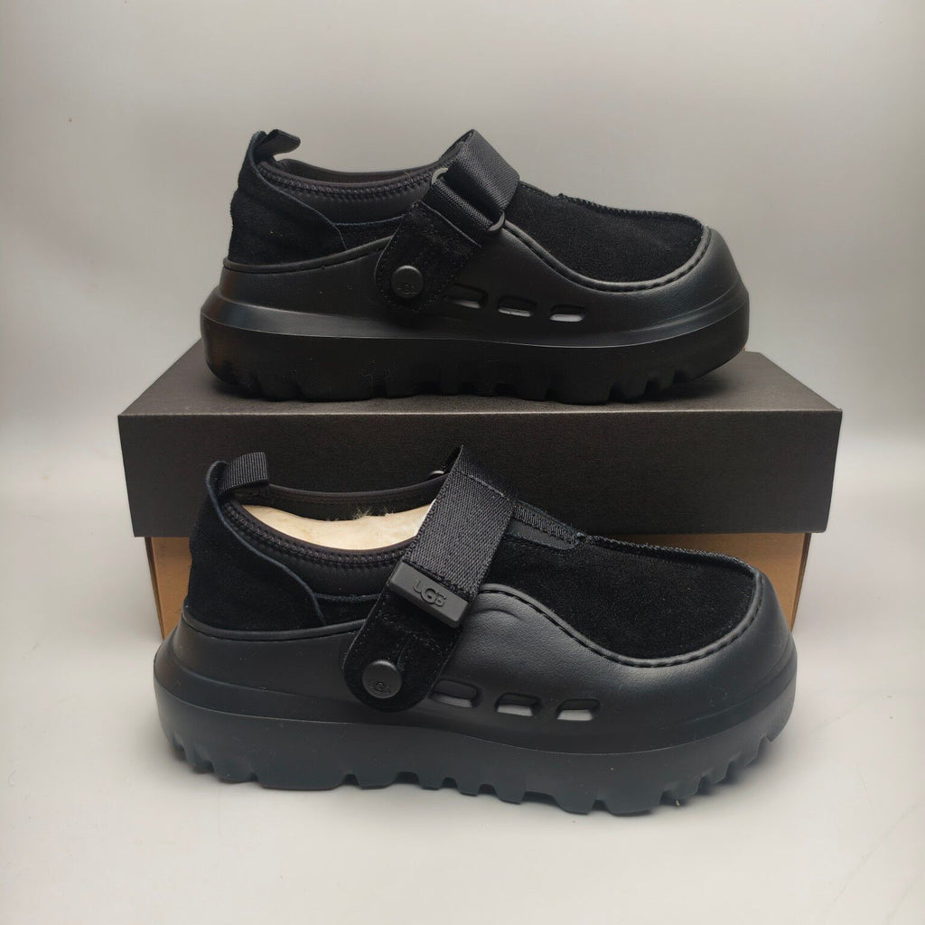 7550 Unisex Black Slip-On Casual Shoes