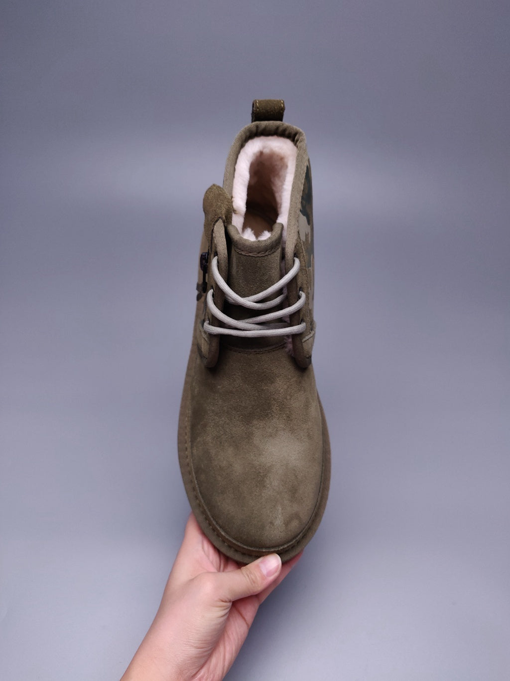 4193 Men's Army Green Colorblock Camo Shoes