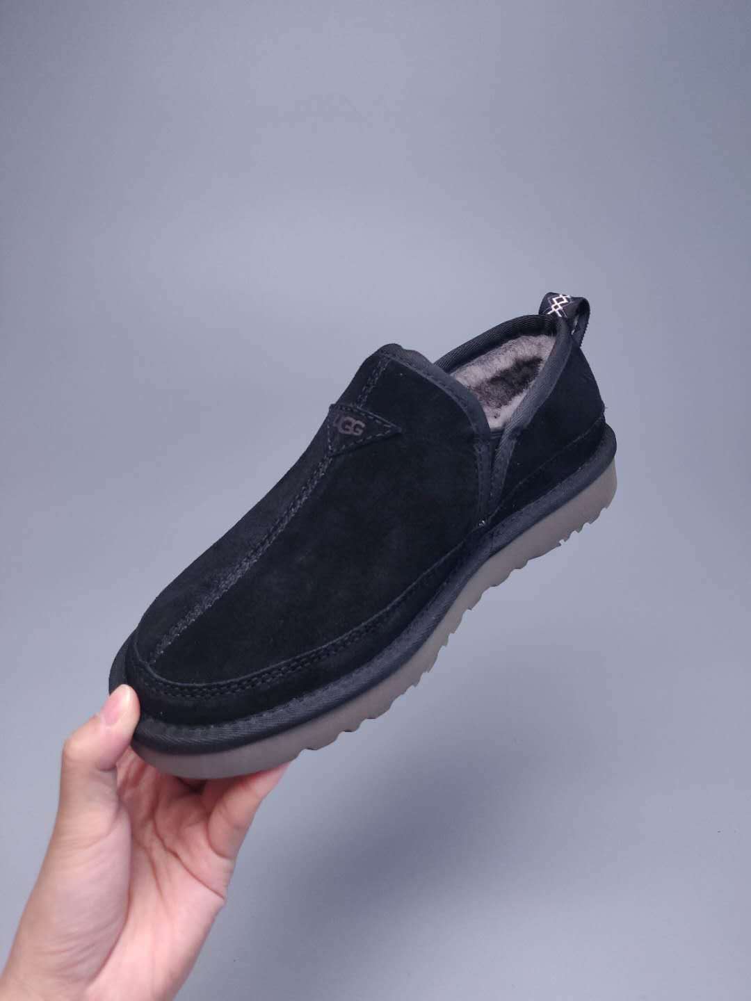 3455 Men's Black Low-Top Slip-On Shoes
