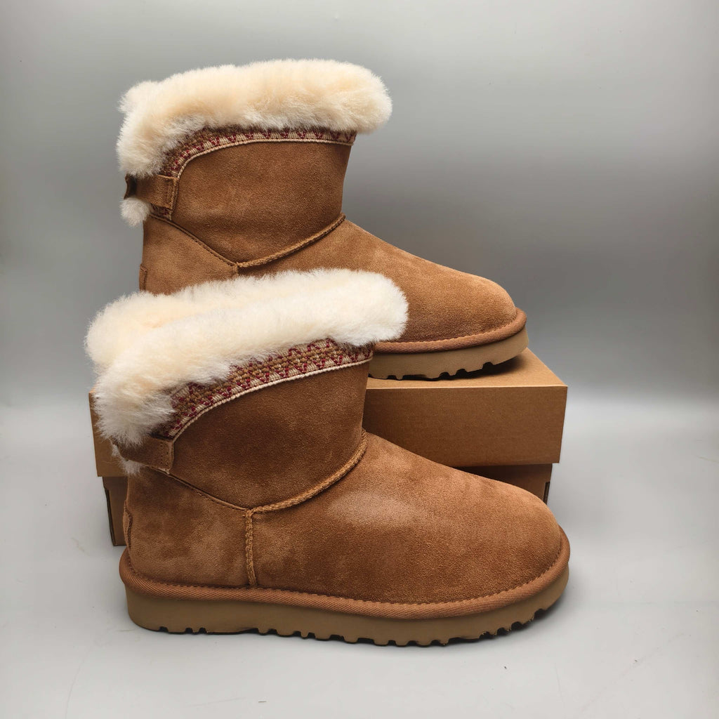 4517 Chestnut Folk-Inspired Back-Strap Shoes