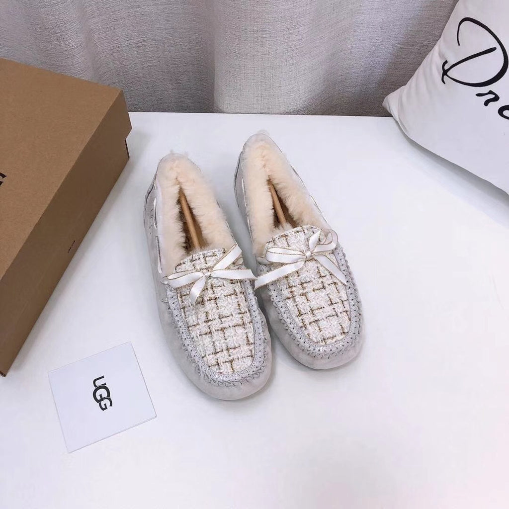 5623 Pearl White Chic Moccasin-Style Loafers