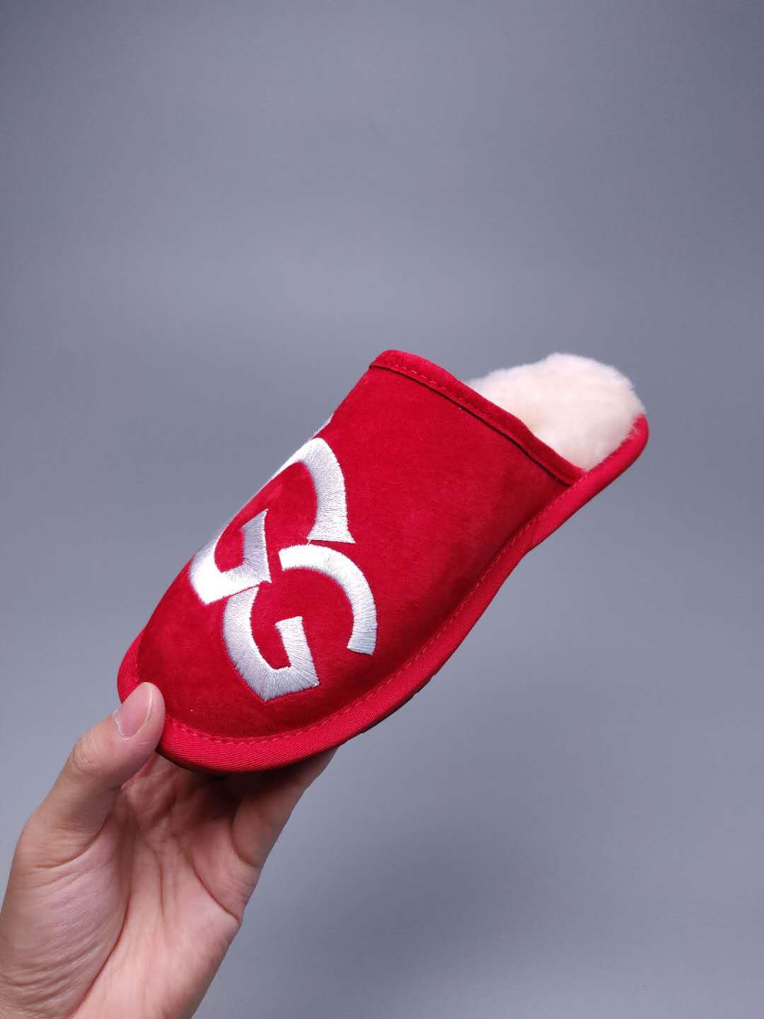 2593 Big G Bright Red Indoor Slippers