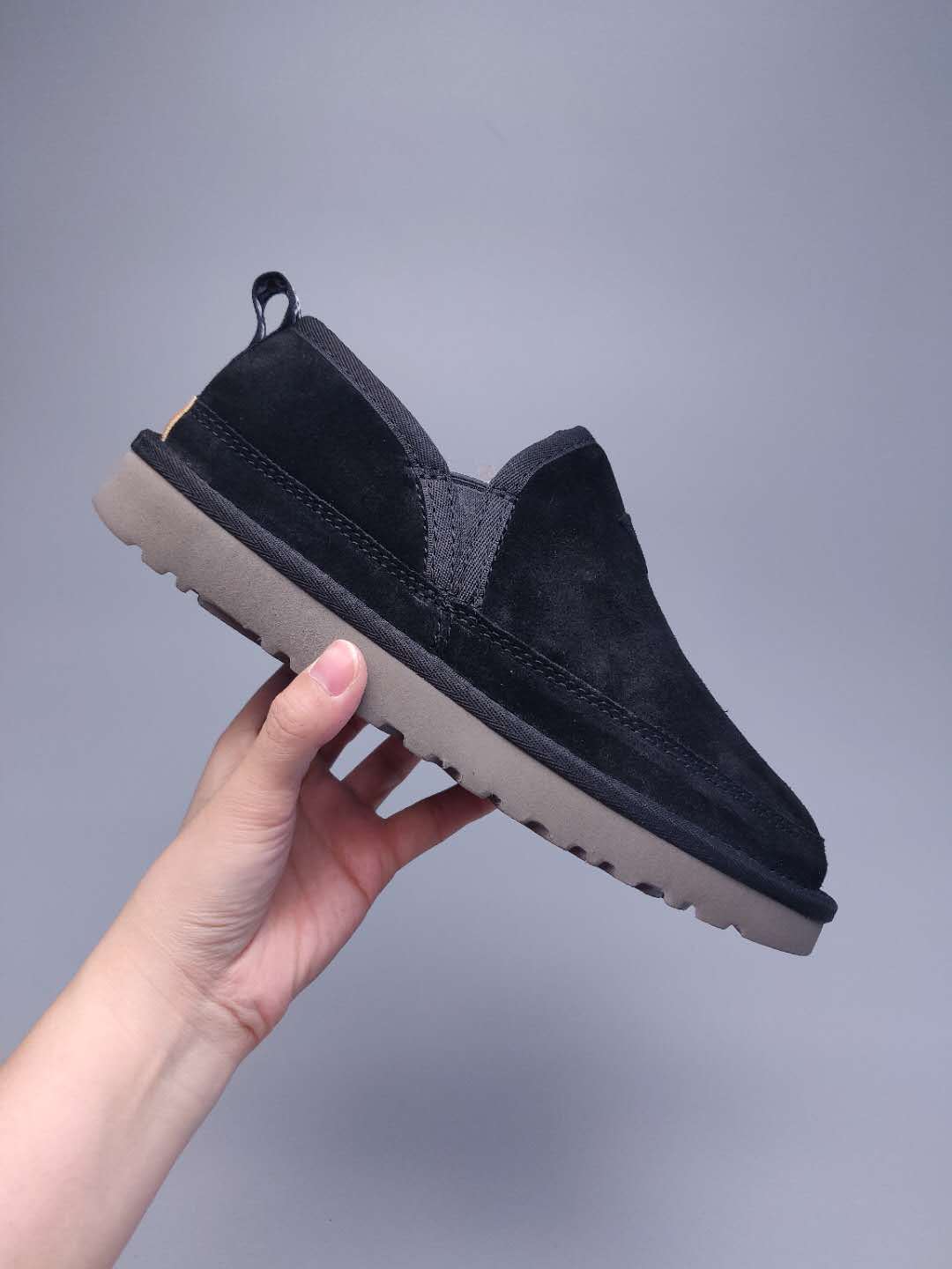 3455 Men's Black Low-Top Slip-On Shoes