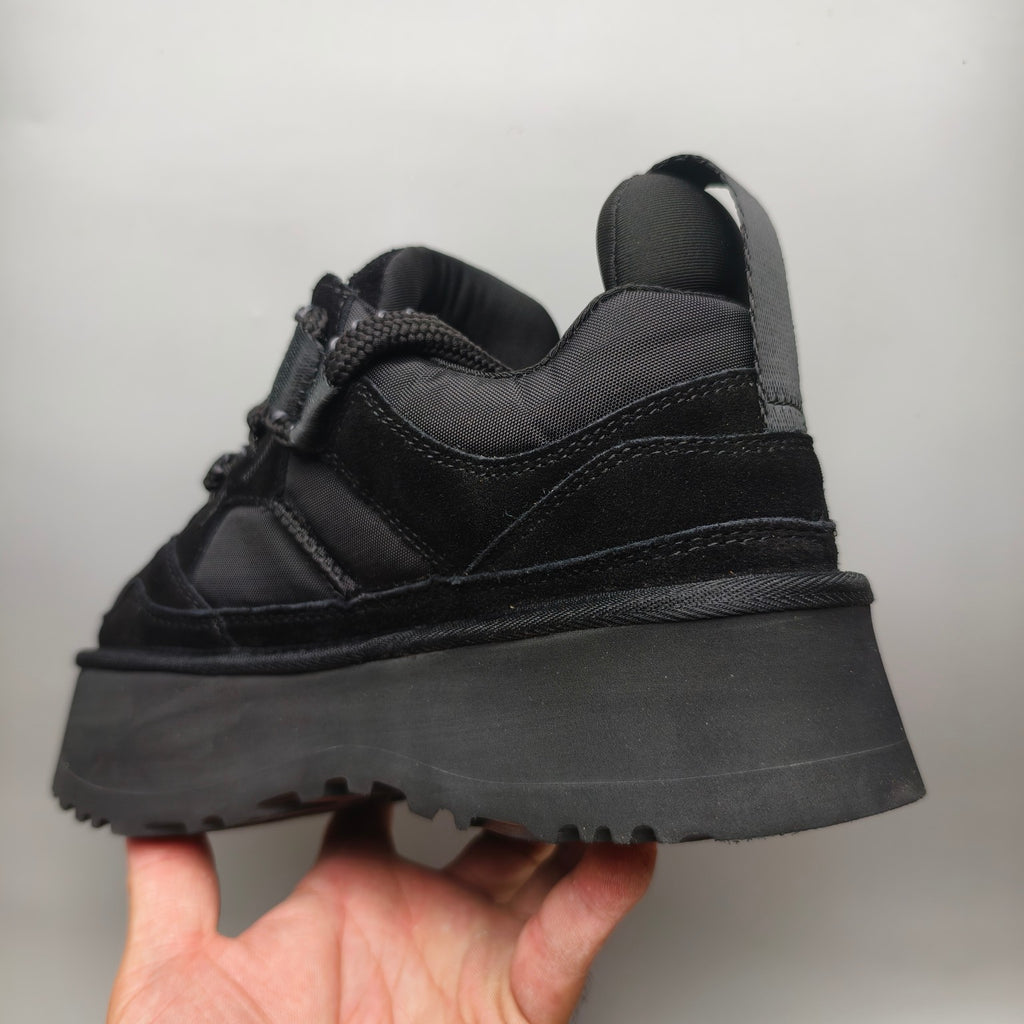 1541 Black Chunky Platform Lace-Up Sneakers