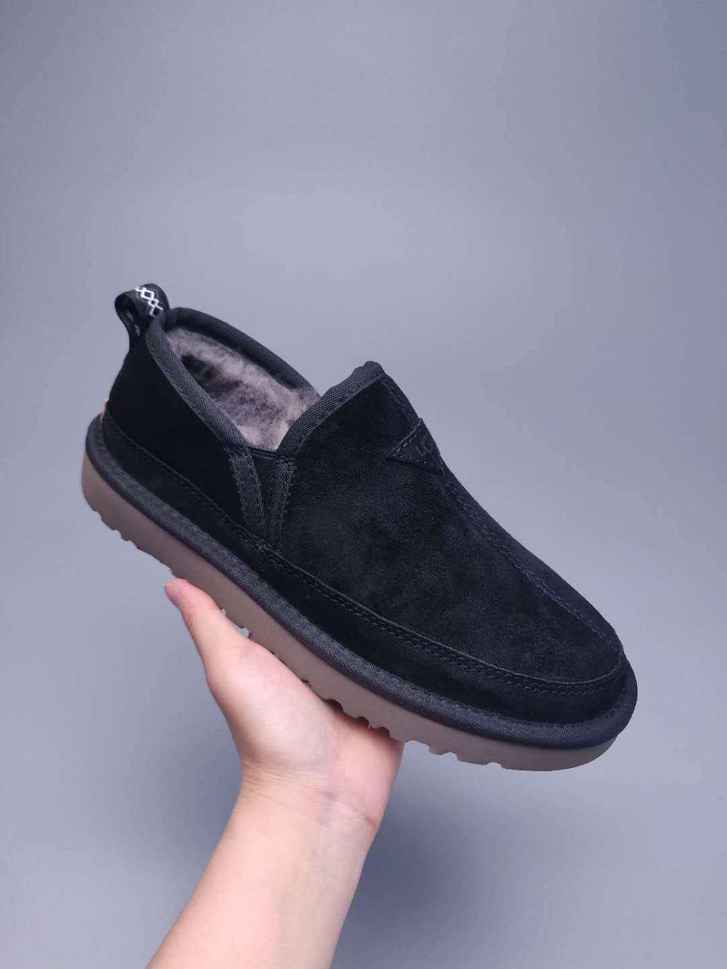 3455 Men's Black Low-Top Slip-On Shoes