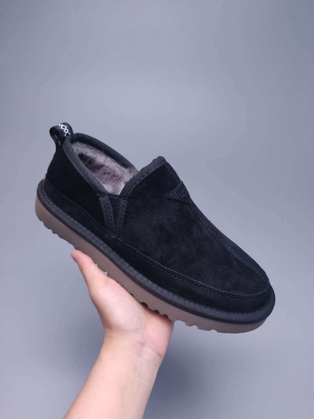 3455 Men's Black Low-Top Slip-On Shoes