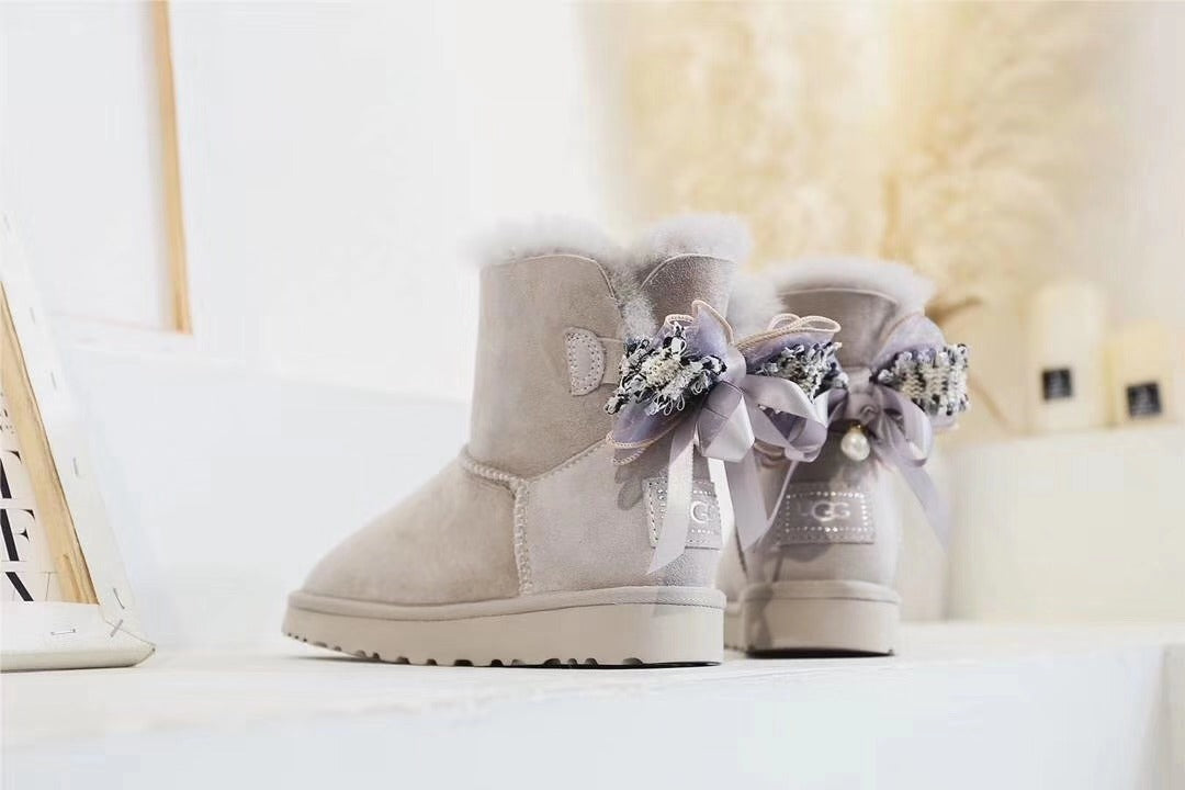 6503 Diamond Gray Three-Way Snow Boots