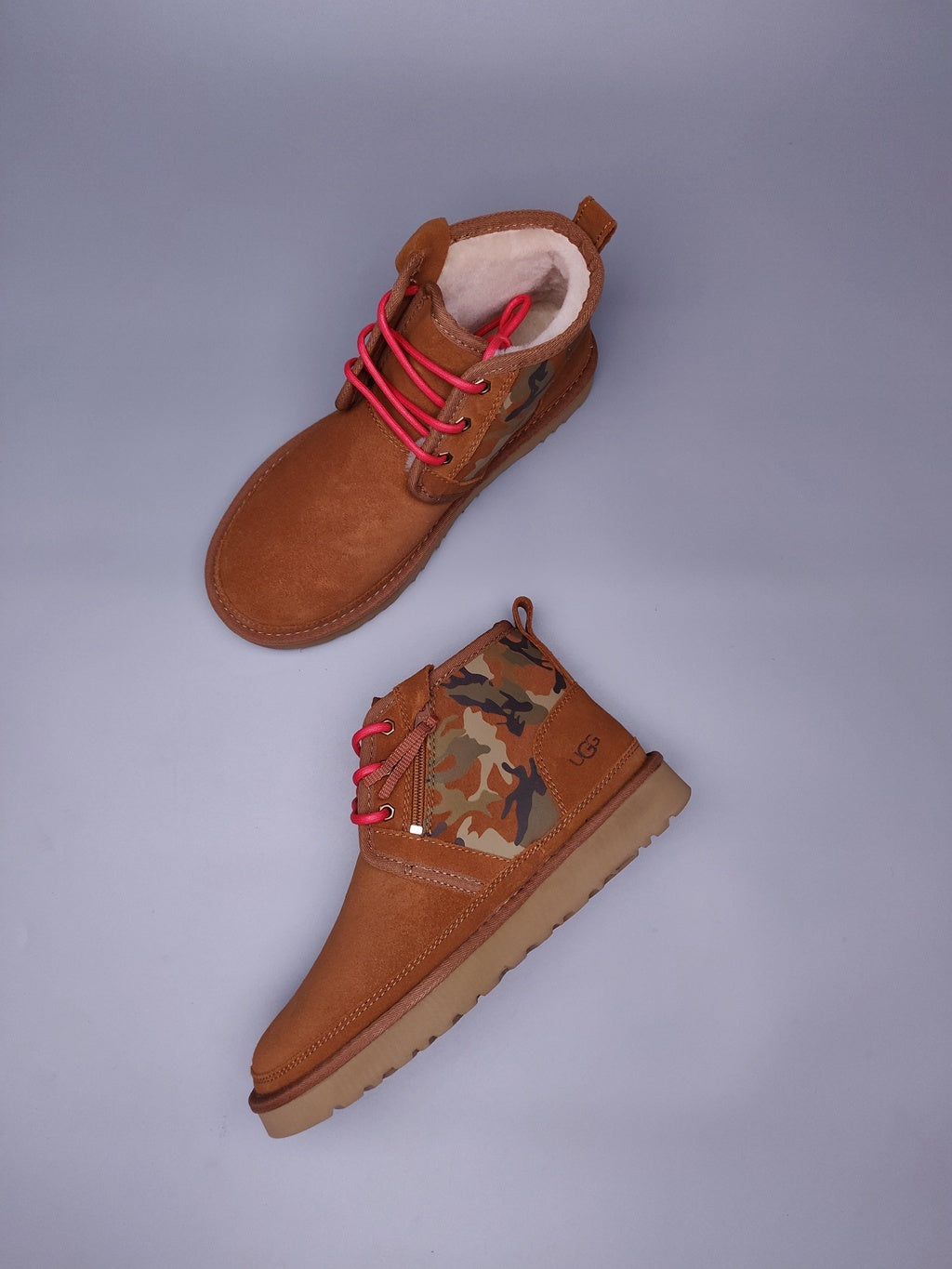 4193 Men's Chestnut Colorblock Camo Shoes