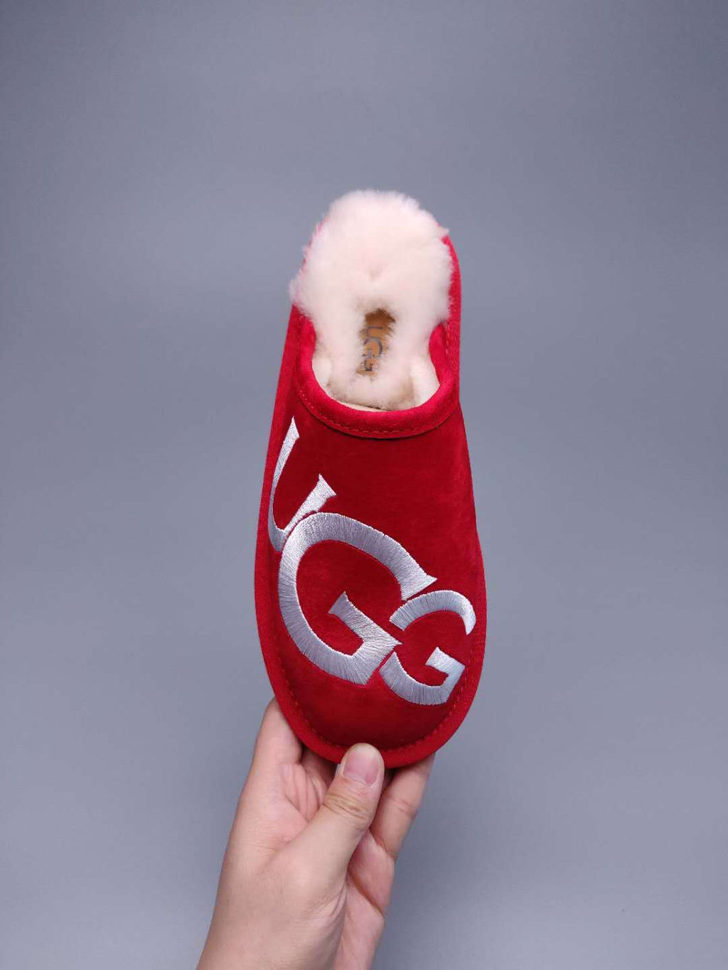 2593 Big G Bright Red Indoor Slippers