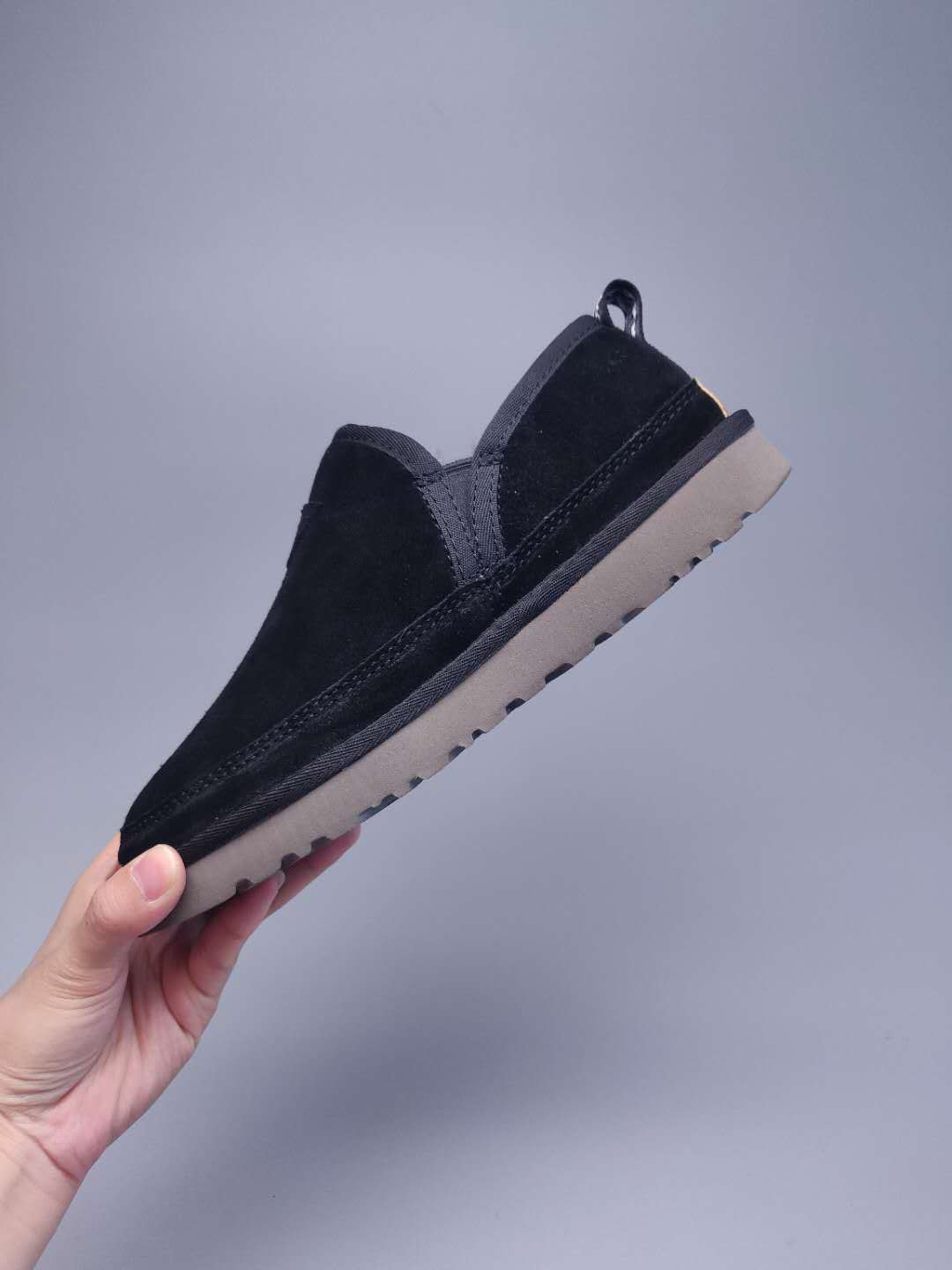 3455 Men's Black Low-Top Slip-On Shoes