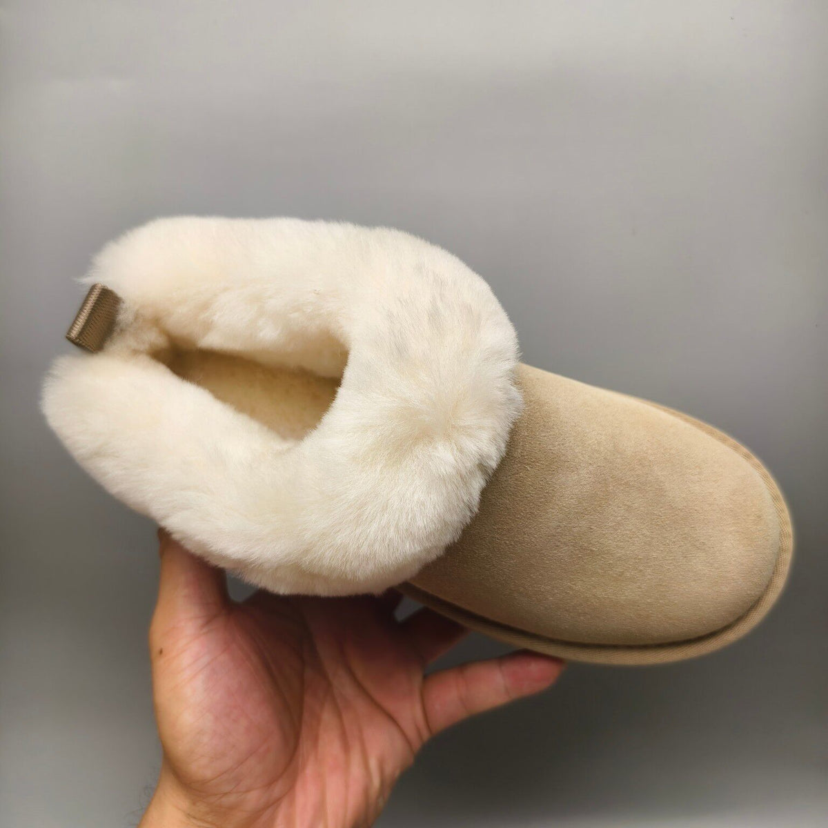 1393 Sand Suede-Look Platform Slip-On Shoes