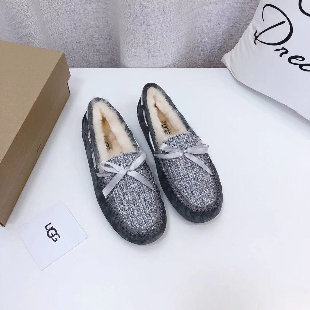 5623 Gray Chic Moccasin-Style Loafers
