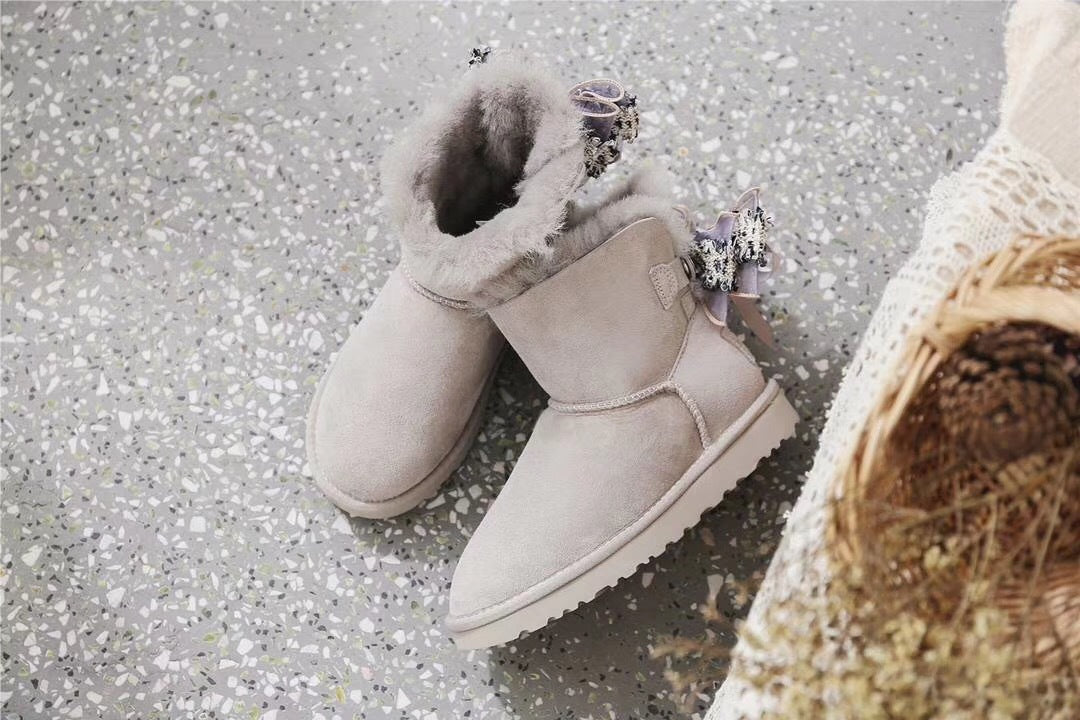 6503 Diamond Gray Three-Way Snow Boots
