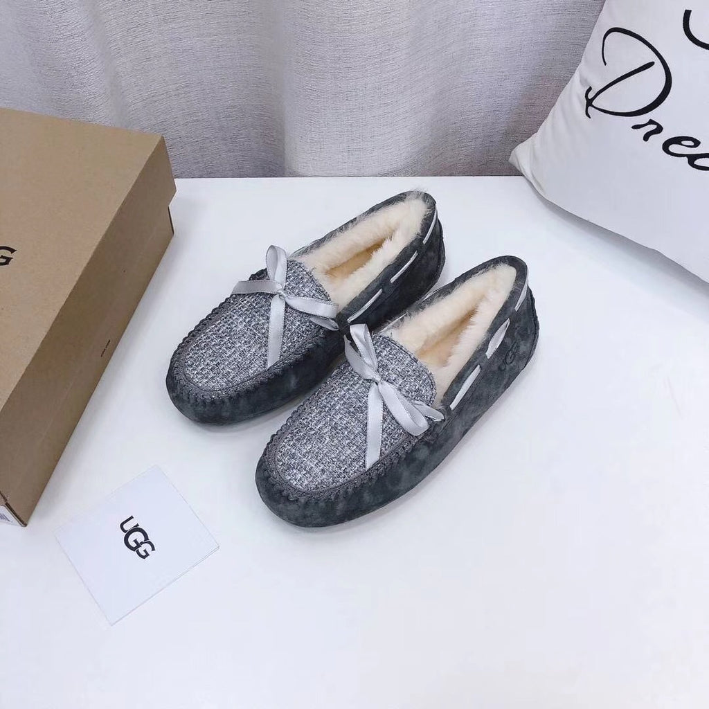 5623 Gray Chic Moccasin-Style Loafers
