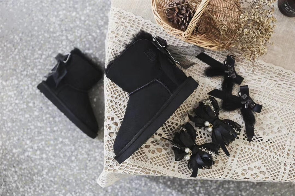 6503 Classic Black Three-Way Snow Boots