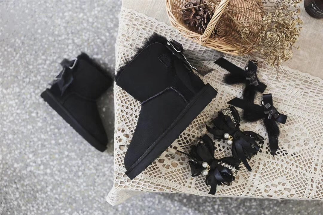 6503 Classic Black Three-Way Snow Boots