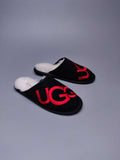 2593 Big G Black Indoor Slippers