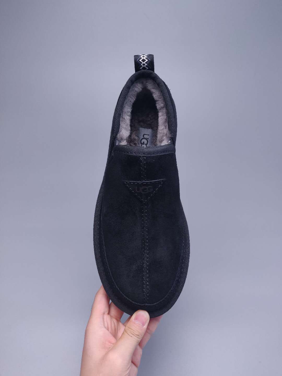 3455 Men's Black Low-Top Slip-On Shoes