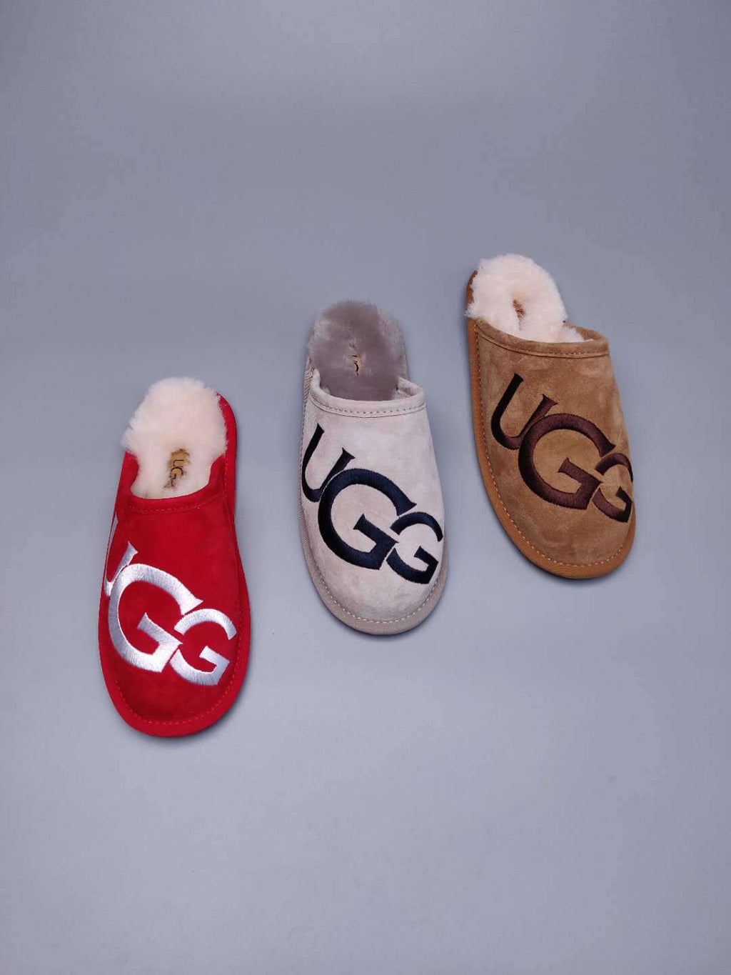 2593 Big G Bright Red Indoor Slippers