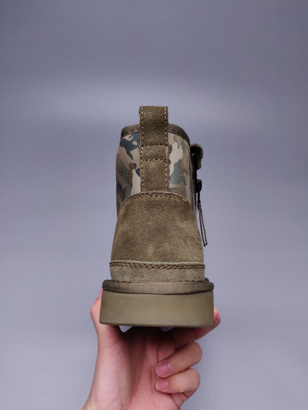 4193 Men's Army Green Colorblock Camo Shoes