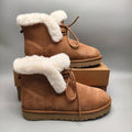 4576 Chestnut Lace-Up Mid-Calf Casual Boots