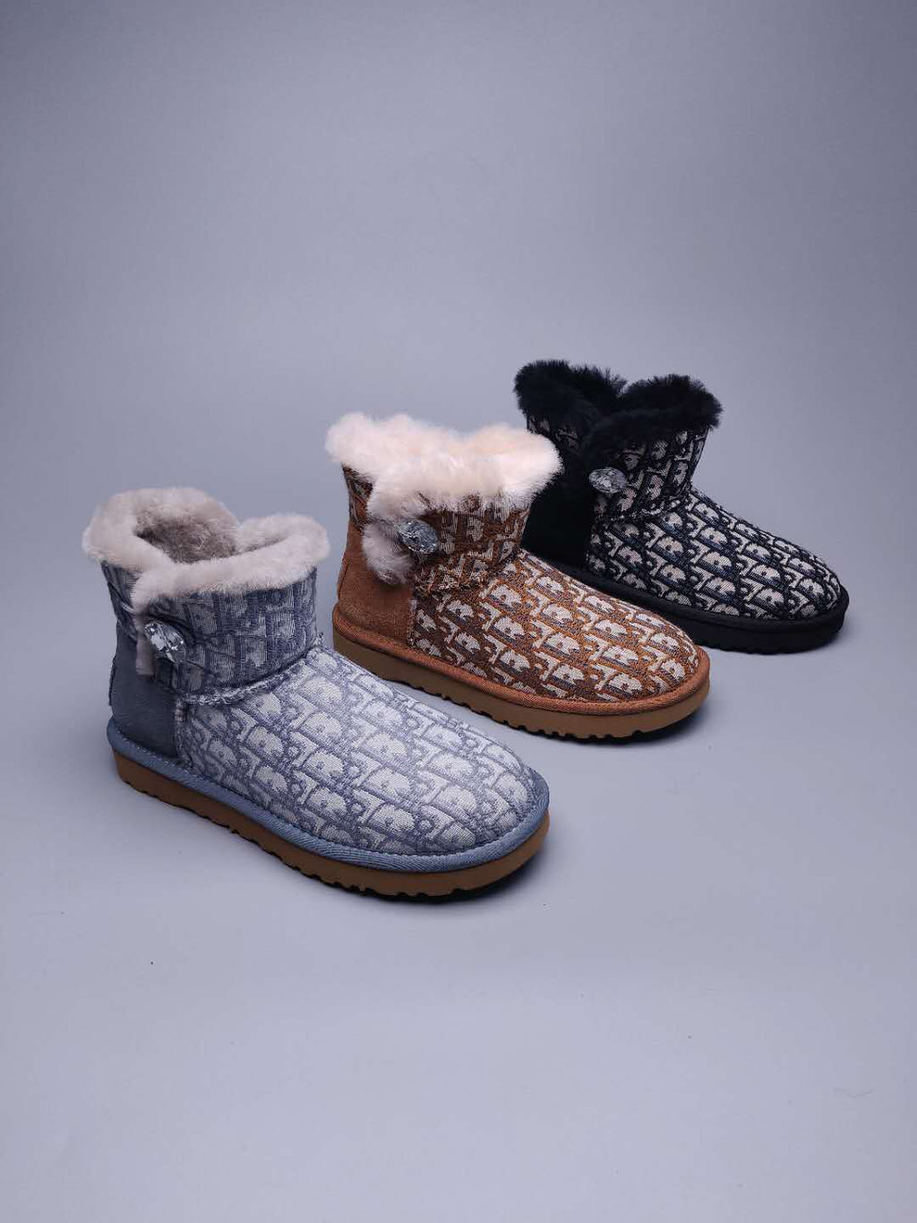 6554 Chestnut Fabric-Texture Shoes