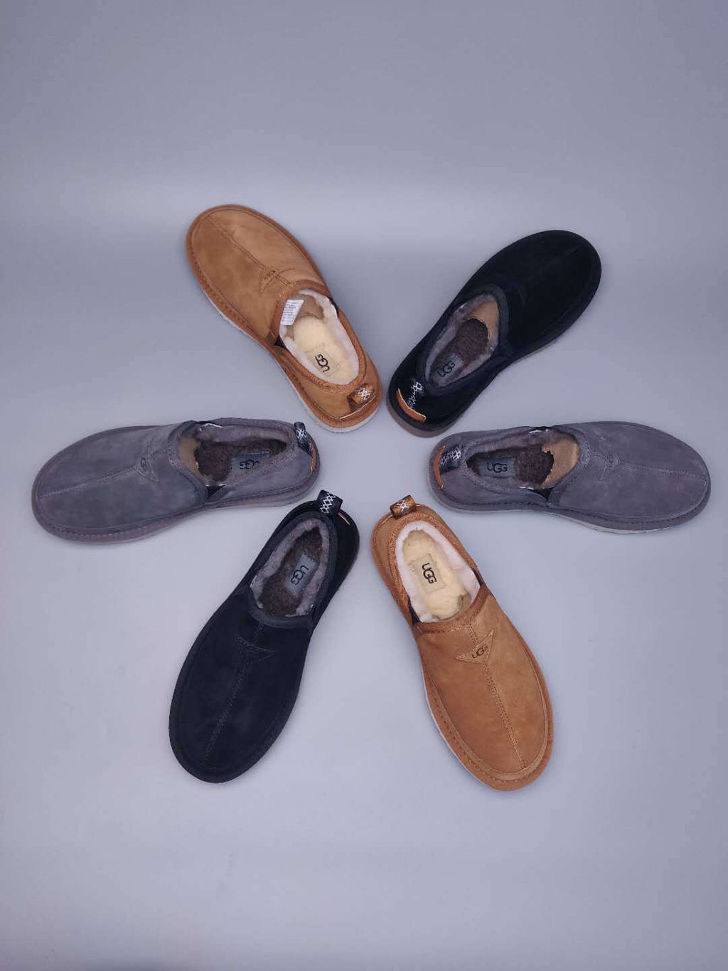 3455 Men's Black Low-Top Slip-On Shoes