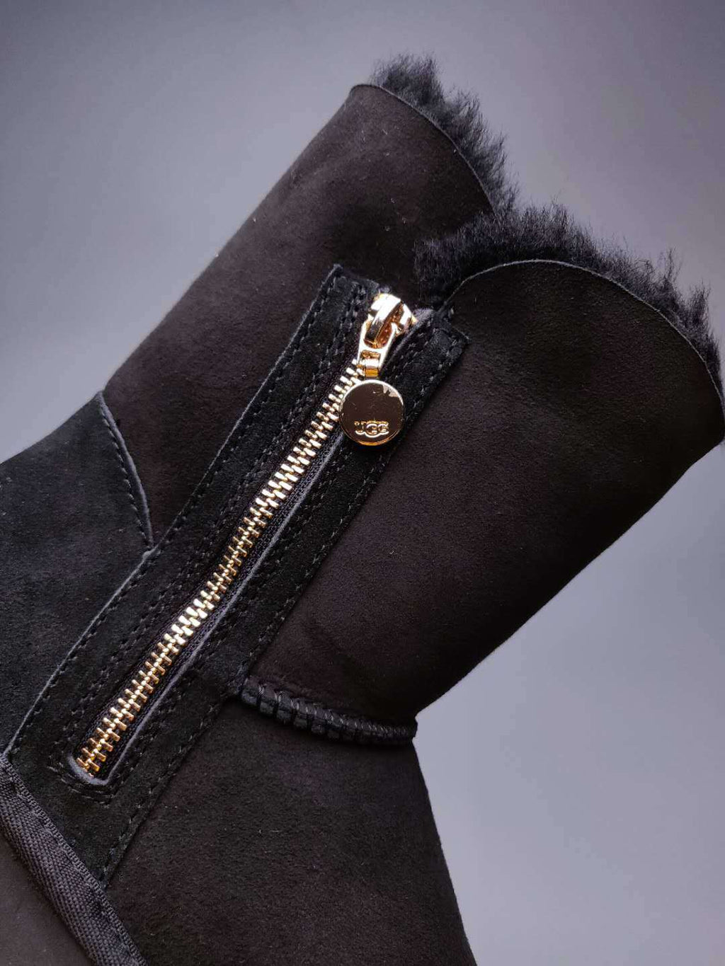 2480 Black Side-Zip Mid-Calf Boots