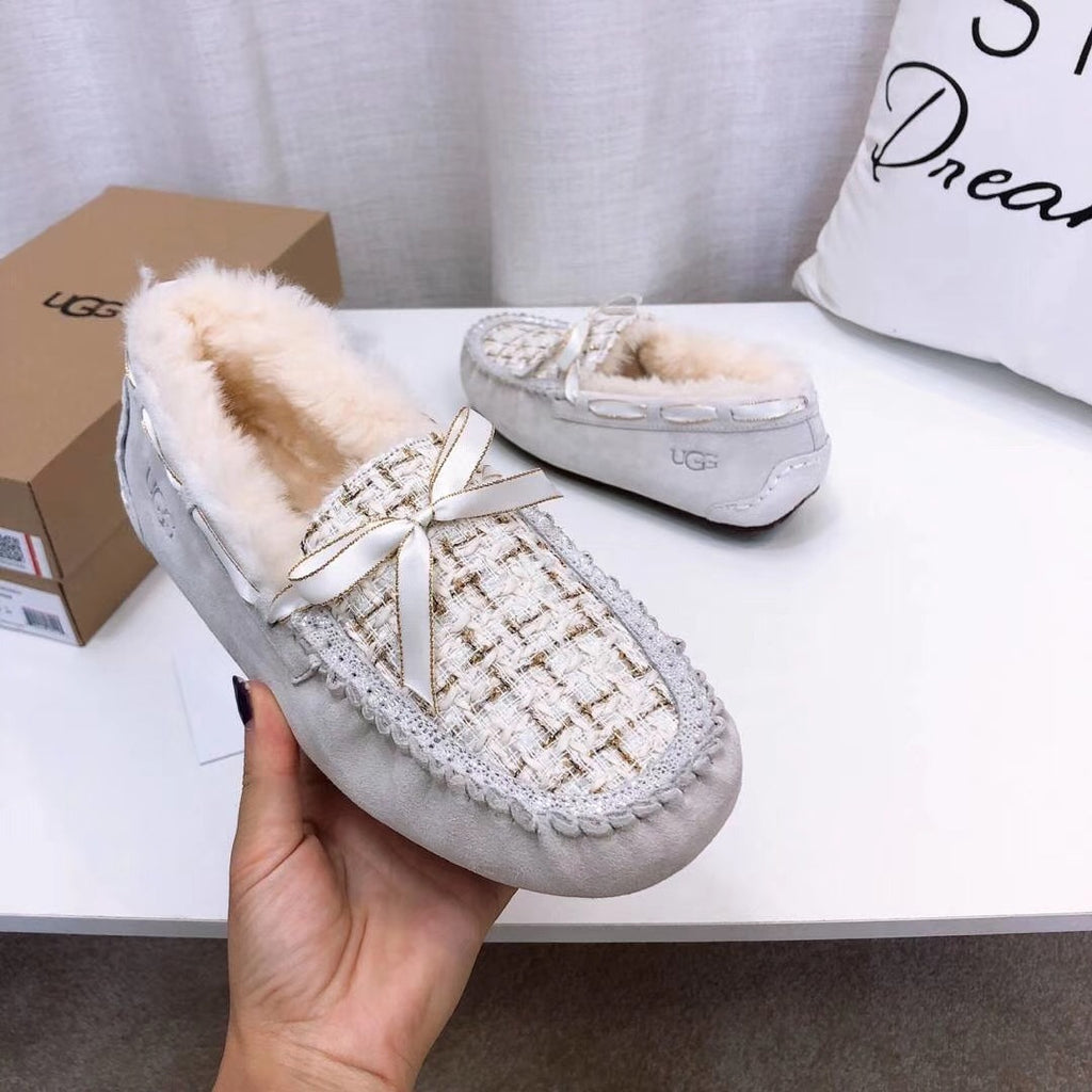 5623 Pearl White Chic Moccasin-Style Loafers