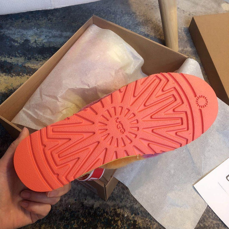 3490 Yellow Colorblock Platform Sandals
