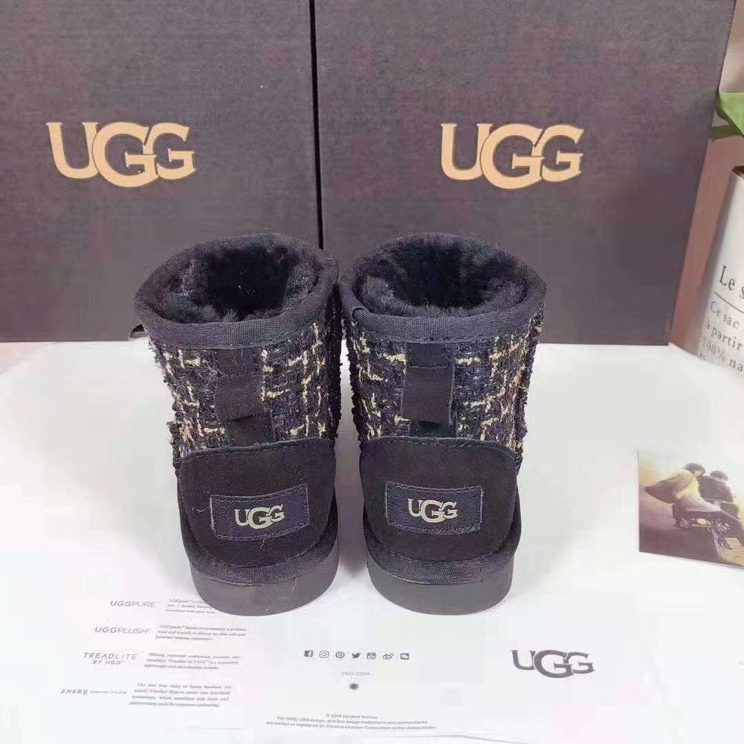 5854 Kids' Chic Black Snow Boots