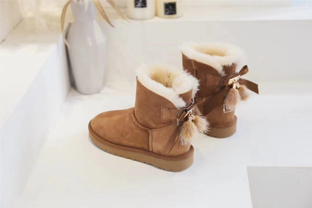 6503 Chestnut Brown Three-Way Snow Boots
