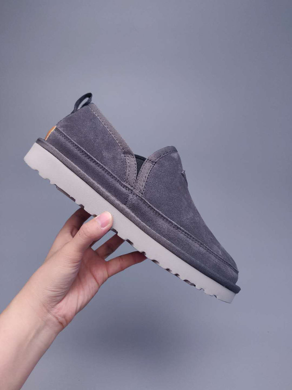 3455 Men's Gray Low-Top Slip-On Shoes