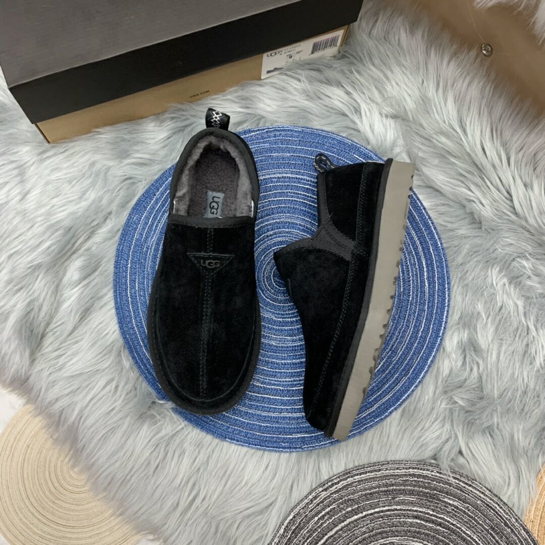3455 Men's Black Low-Top Slip-On Shoes