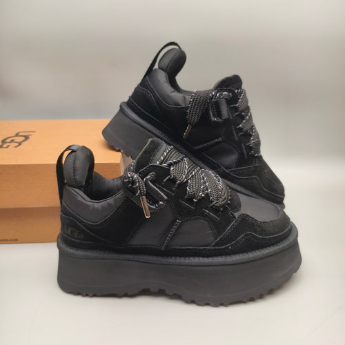 1541 Black Chunky Platform Lace-Up Sneakers