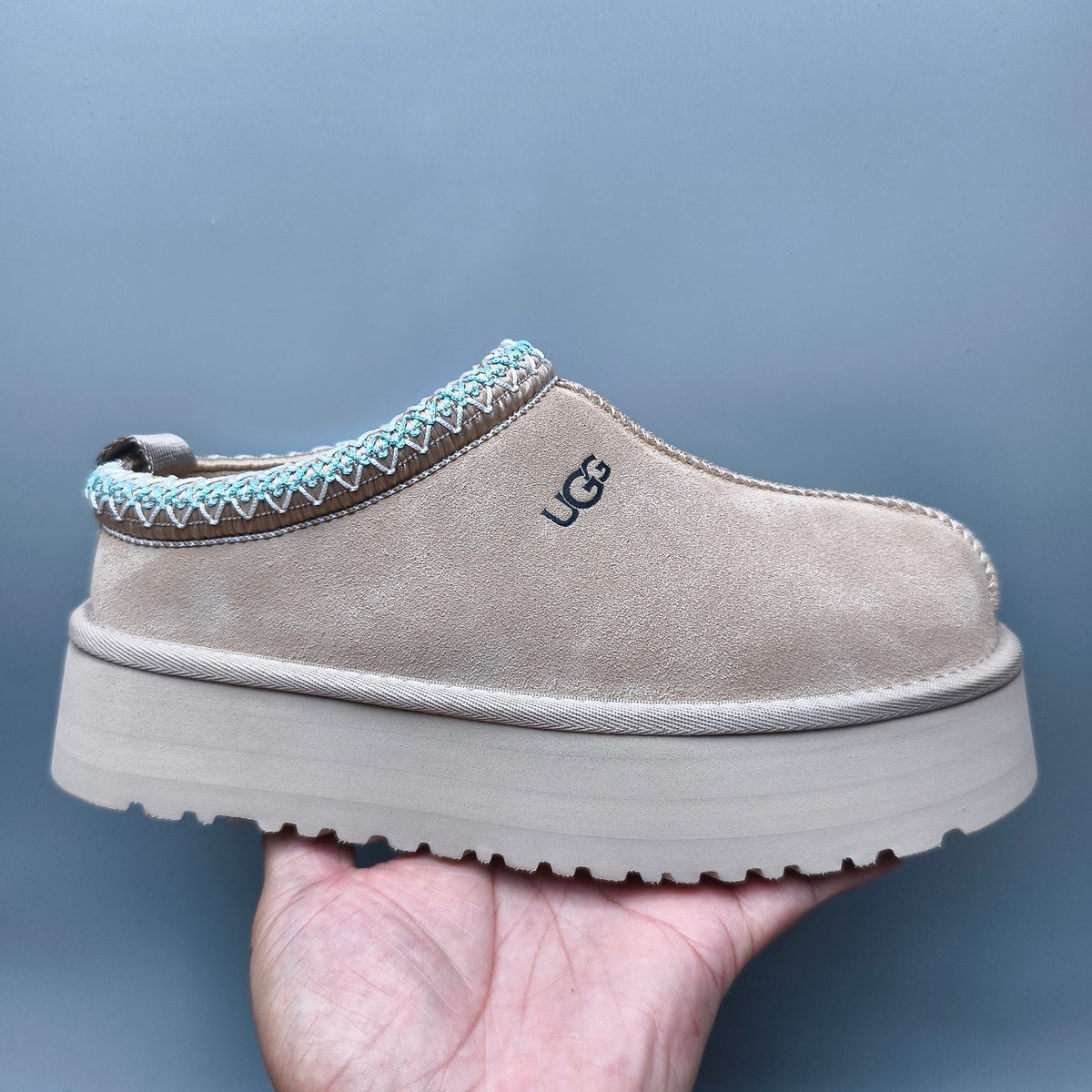 2553 / 2130 Beige Folk-Inspired Platform Casual Shoes